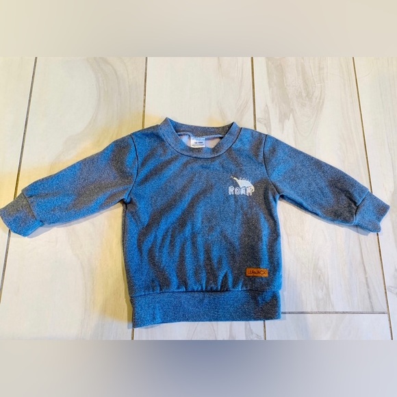 Lila & Jack blue Crewneck Pullover Sweatshirt Top Baby Boy sz. 12-18 Months - Picture 1 of 6